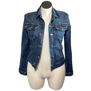 J.Crew Womens Medium Wash Blue Denim Trucker Jacket Style 02661 Small‎